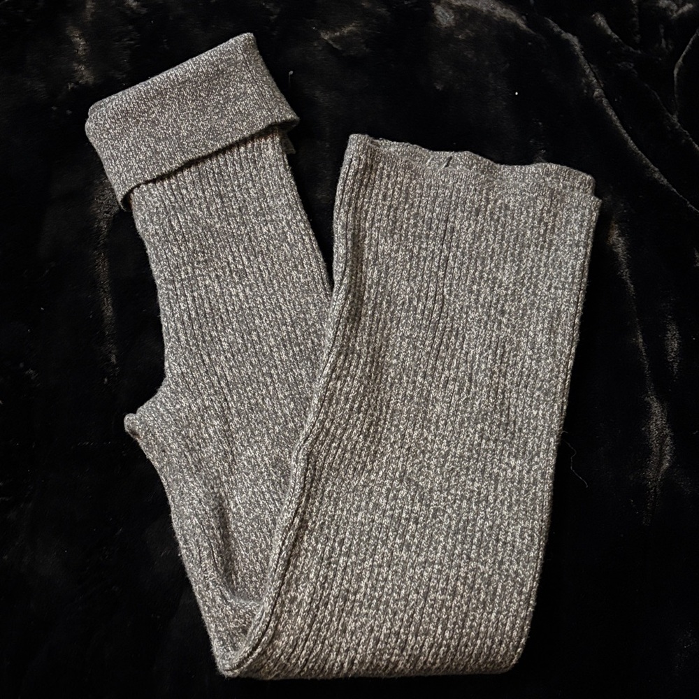 Aerie Charcoal Foldover Knit Pants